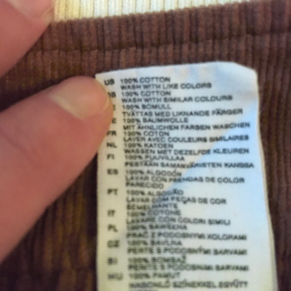 HP🎉 H&M Brown Caramel Corduroy Mini Skirt Size 6 - Picture 11 of 11